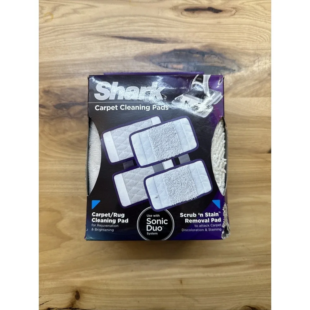 Shark Carpet Cleaning Pads with Scrub 'n Stain Removal Pad. Sonic Duo System New